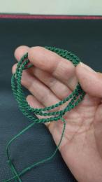 S様専用　勾玉用　マクラメ紐　緑　ろうびきひも　手編み