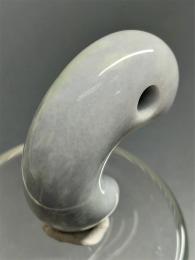 上品【糸魚川翡翠】　店内加工　ラベンダー翡翠　勾玉　ジェダイド　国産翡翠　鏡面仕上げ