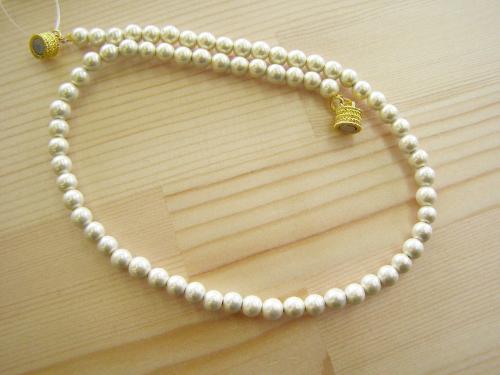 ヘマタイト パール風 磁気ネックレス 磁石 郡山や田村で天然石をお探しの方は通販も行っている天然石たまやへ